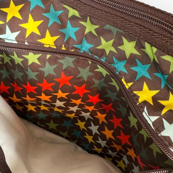 VTG LeSportsac Hobo Bag Rainbow Star Print with Matching Pouch – Rare 2000s - Picture 5 of 14